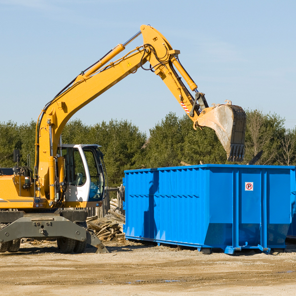 what size residential dumpster rentals are available in Beckett